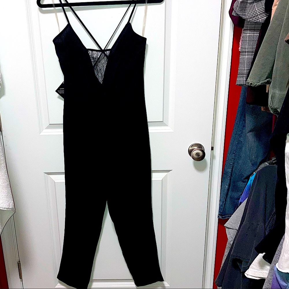 Nasty Gal Black Lace Jumpsuit